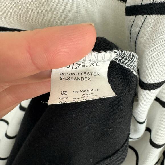 Wild Feathers Striped Animal Print Long Sleeve Lightweight Open Blouse Size XL - Picture 7 of 7